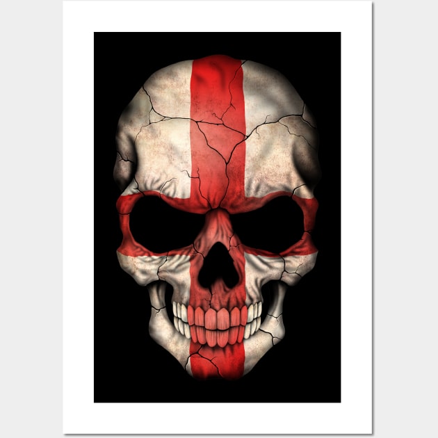 English Flag Skull Wall Art by jeffbartels